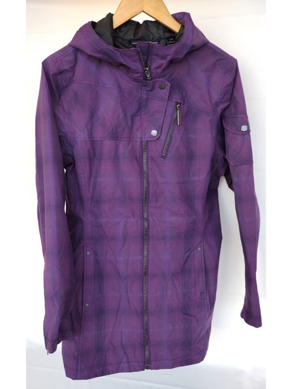 Marmot Samantha Membrain Jacket Purple Plaid Size Large